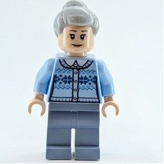 Aunt May in Bright Light Blue Sweater (fig-005489)