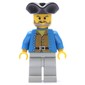 Pirate - Brown Shirt, Light Gray Legs, Black Tricorne