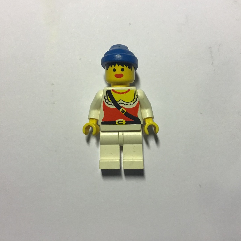 LEGO Set fig-005532 Pirate - Female, White Legs, Blue Bandana