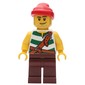 Pirate - Green Stripes, Reddish Brown Legs, Red Bandana