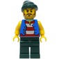 Pirate - Blue Vest, Dark Green Legs, Dark Green Bandana, Long Moustache