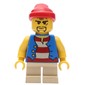 Pirate - Blue Vest, Short Tan Legs, Red Bandana