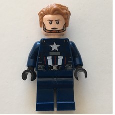 Captain America in Dark Blue Outfit with Black Hands and Hair (fig-005608)