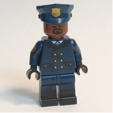 GCPD Officer in Dark Blue Police Hat with Gold Badge (fig-005614)