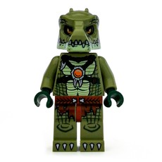 Crocodile Warrior with Yellowish Green Jaw (fig-005724)