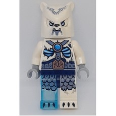 Ice Bear Warrior with Trans-Light Blue Right Leg (fig-005729)