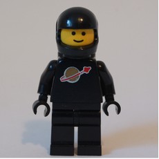 Classic Spaceman, Black with Airtanks (2446 Helmet) (fig-005782)