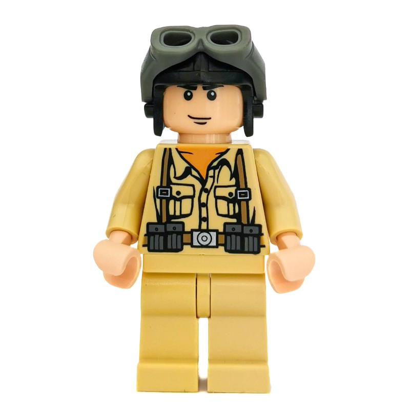 LEGO Set fig-005847 German Soldier with Black Helmet and Goggles ...