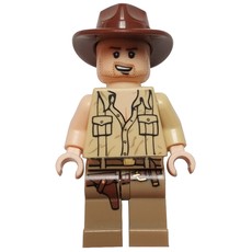Indiana Jones in Open Tan Shirt, with Open Mouth (fig-005849)
