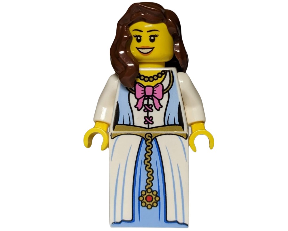 LEGO Set fig-005876 Princess in White and Medium Blue Dress (2014 ...