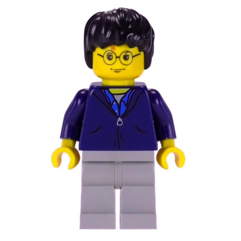 LEGO Set fig-006065 Harry Potter, Yellow Skin, Dark Blue Jacket with ...