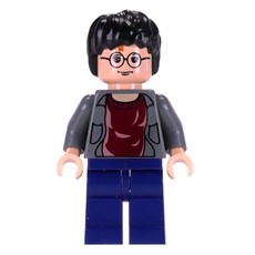 Harry Potter, Open Dark Bluish Gray Jacket over Dark Red Shirt, Dark Blue Legs (fig-006108)