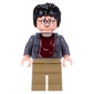 Harry Potter, Open Dark Bluish Gray Jacket over Dark Red Shirt, Dark Tan Legs