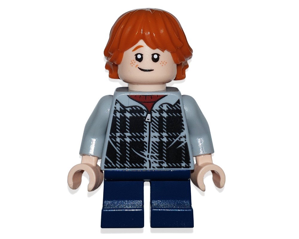 LEGO Set fig-006183 Ron Weasley, Light Bluish Gray Plaid Jacket with ...