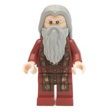 Albus Dumbledore, Dark Red Robes, Light Bluish Gray Hair and Beard (fig-006185)