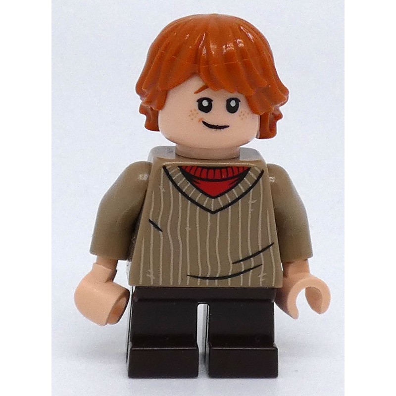 LEGO Set fig-006194 Ron Weasley, Dark Tan Sweater with Stripes, Short ...