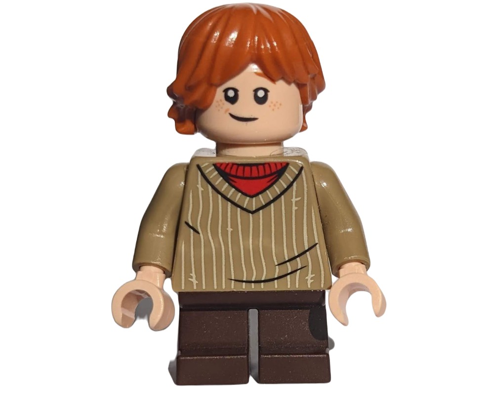 LEGO Set fig-006194 Ron Weasley, Dark Tan Sweater with Stripes, Short ...