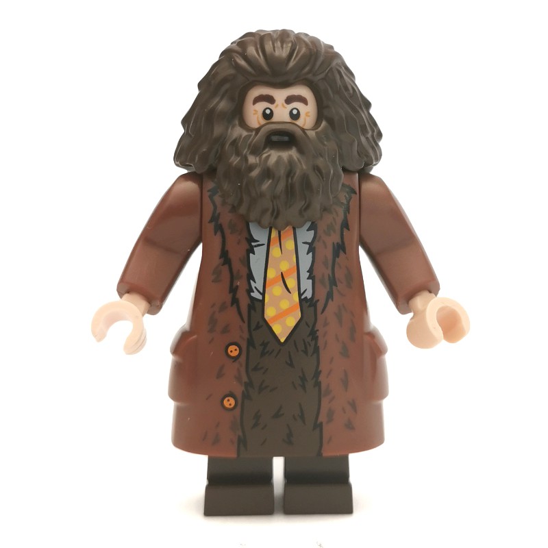 LEGO Set Fig-006220 Rubeus Hagrid, Reddish Brown Overcoat, Arms With ...