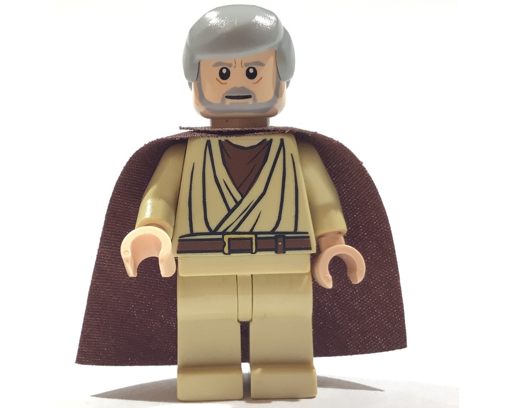 LEGO Set fig-006268 Obi-Wan Kenobi, Old, Tan Robes, Hair, Reddish Brown ...