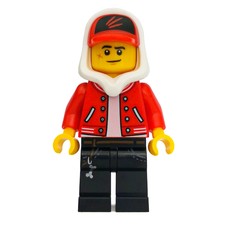 Jack Davids, Red Jacket with White Hood and Red Cap, Scared / Smirk (fig-006326)
