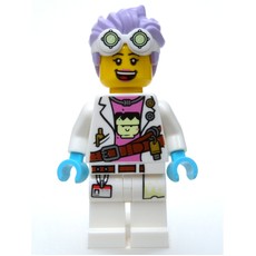 J.B. Watt, Lab Coat, Medium Lavender Hair with Goggles, Scared / Smile (fig-006352)