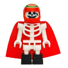 Douglas Elton / El Fuego, Skeleton with Red Helmet and Cape, Black Feet (fig-006360)