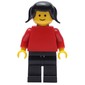 Woman, Plain Red Torso, Black Legs, Black Hair