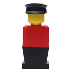 LEGOLAND Red Torso, Black Legs, Black Hat (fig-006381)