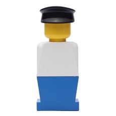 LEGOLAND White Torso, Blue Legs, Black Hat (fig-006383)