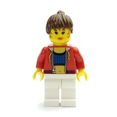 Female - Red Jacket, Blue Top, White Legs (fig-006392)