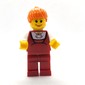 Female - Dark Red Torso, Dark Red Legs, White Shirt