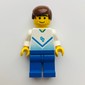 Soccer Player White Torso, Blue Legs, #4