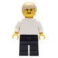 Soccer Player White Torso, Black Legs, Tan Hair