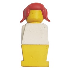 LEGOLAND Female, White Torso, Yellow Legs, Red Hair (fig-006454)