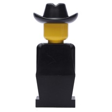 LEGOLAND Black Torso, Black Legs, Black Cowboy Hat (fig-006461)
