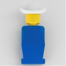 LEGOLAND Blue Torso, Blue Legs, White Cowboy Hat (fig-006469)