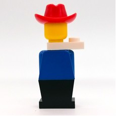 LEGOLAND Blue Torso, Black Legs, Red Cowboy Hat, White Scarf (fig-006471)