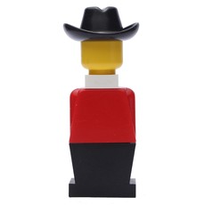 LEGOLAND Red Torso, Black Legs, Black Cowboy Hat, White Scarf (fig-006473)