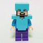 Steve in Medium Azure Helmet and Armor, Purple Legs