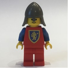 Knight (Crusader Lion) - Red Legs, Dark Gray Neck-Protector (fig-006554)