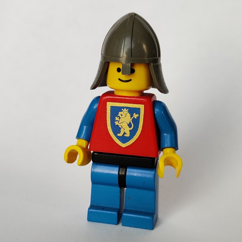 LEGO Set fig-006555 Knight (Crusader Lion) - Blue Legs, Neck Protector ...