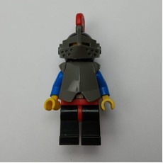 Knight (Breastplate on Red) - Black Legs, Red Plume (fig-006557)