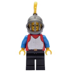 Knight (Breastplate on Red) - Black Legs, Yellow Plume (fig-006559)