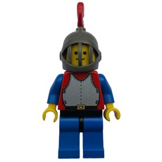 Knight (Breastplate on Red) - Blue Legs, Red Plume (fig-006561)