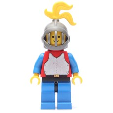 Knight (Breastplate on Red) - Blue Legs, Yellow Plume (fig-006565)