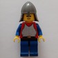 Knight (Breastplate on Red) - Blue Legs, Dark Gray Neck-Protector