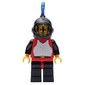 Knight (Breastplate on Red) - Black Legs, Blue Plume