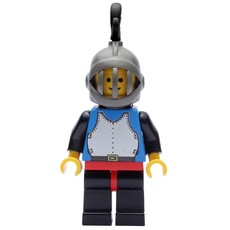 Knight (Breastplate on Blue) - Black Legs, Black Plume (fig-006575)