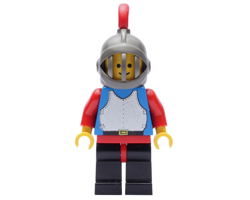 LEGO Set fig-006585 Knight (Breastplate on Blue) - Black Legs, Red ...