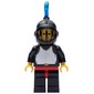 Knight (Breastplate on Black) - Black Legs, Black Helmet, Blue Plume